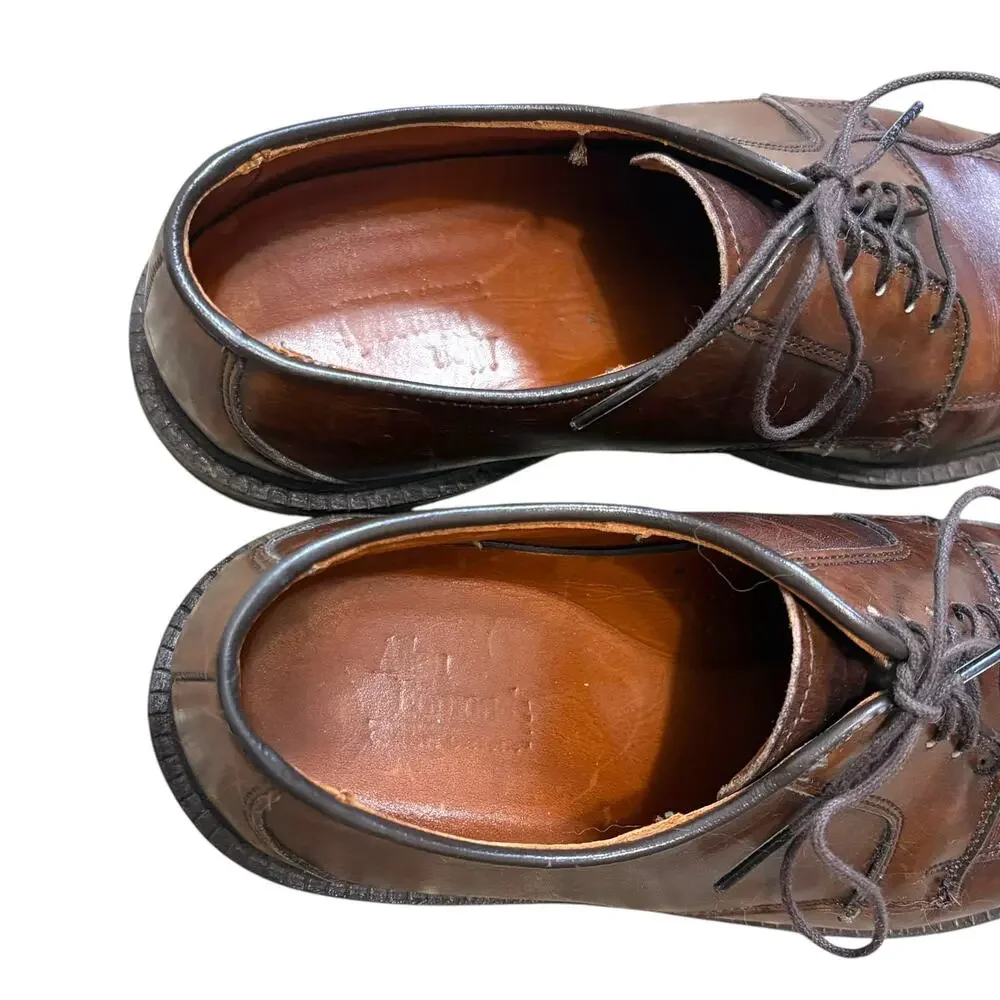 Allen Edmonds Ashton Slip Toe Derby Shoes Men's Sz 6.5 Brown Lace Up Corpcore